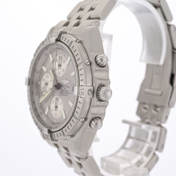 NOS Breitling Crosswind A13355 Silver Dial 43mm Automatic Men's Watch w/B&P - Picture 7 of 16